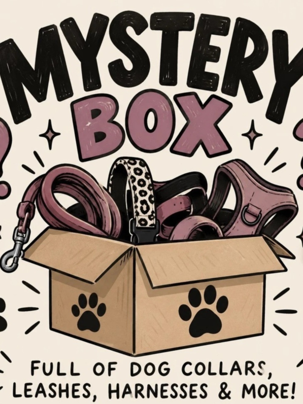 Mystery Dog Collar, Leash & Harness Box